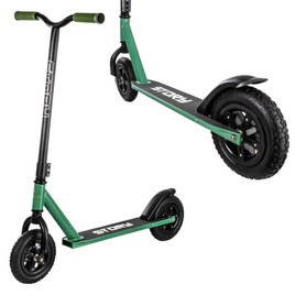 Terénní koloběžka s velkými čerpanými koly Story All Terrains Dirt Green