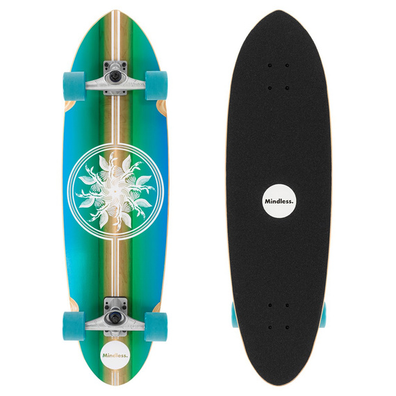 Mindless Wake Surf Skate Board Blue 35"