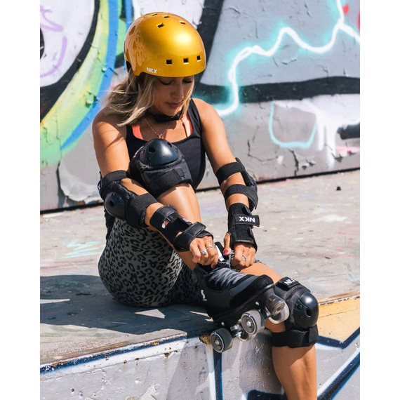 NKX Brain Saver Skateboardová helma Shiny Gold