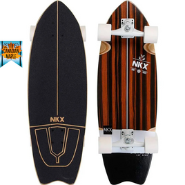 Surfskate Surfboard NKX Maverick Black and Brown Ebony 31"