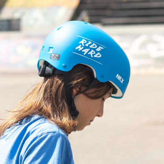 Skateboardová helma NKX Brain Saver Blue Ride Hard