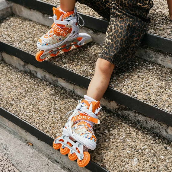 Story Spike Nastavitelné inline brusle Orange