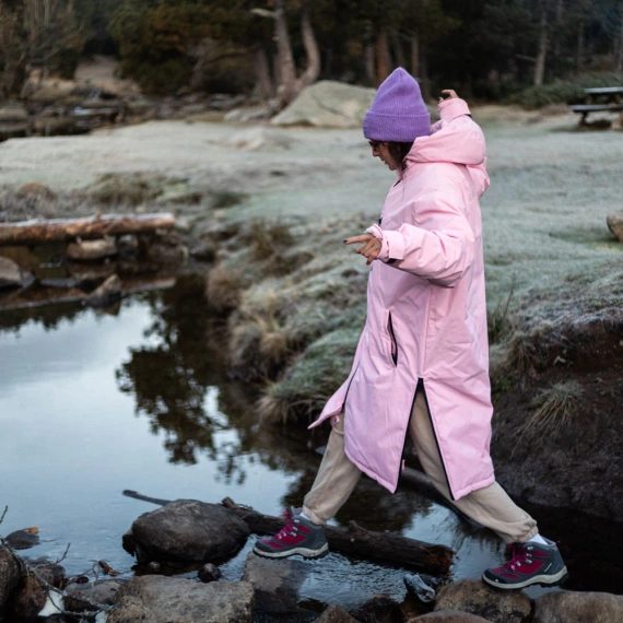 Pončo Poncho Jacket Story Change Robe Baby Purple Blackberry