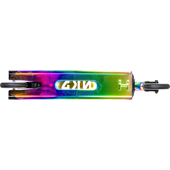 Hulajnoga Wyczynowa Duża Aluminiowa Lekka Szeroki Podest NKD Turbine Tęczowy Wys 87 cm