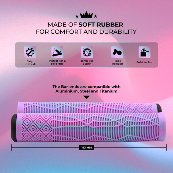 Gripy NKD GOAT Stunt Scooter Grips Mint Pink 163 mm