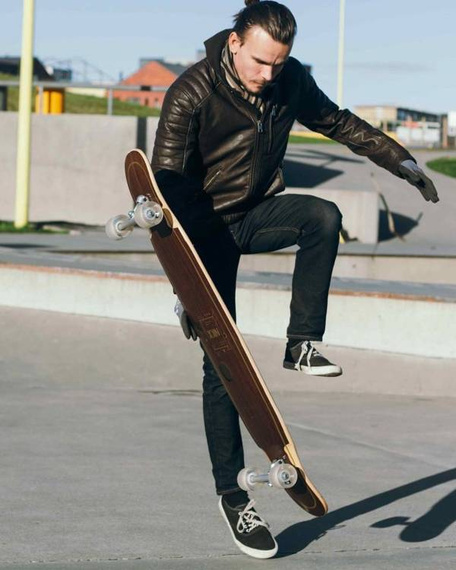 Longboard pro tanečníky NKX Geometric Gold 122 cm