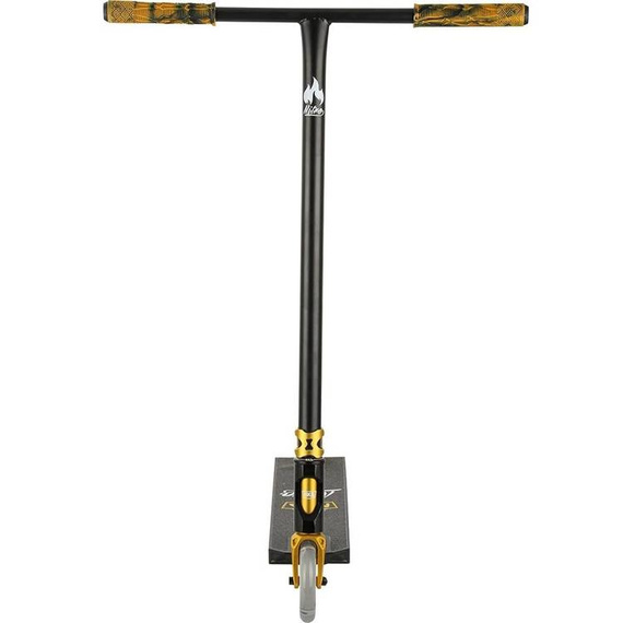 Vysoce výkonná hliníková koloběžka Lehká velká kvalitní široká plošina a řídítka 91 cm NKD Nitro Street Black Gold