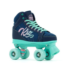 RIO ROLLER LUMINA QUAD SKATES Navy-Mint brusle