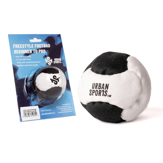 Zośka Footbag Miejskie Sporty (Syntetyczny Nubuk Amara) 6-panelowa Biało-Czarny