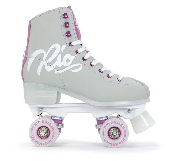 RIO ROLLER SCRIPT QUAD SKATES Šedé kolečkové brusle