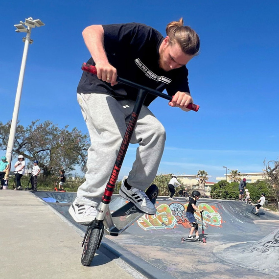 Terenowa Hulajnoga Wyczynowa Story Dirt Freestyle Scooter Czarno-Srebrny 89,9 cm