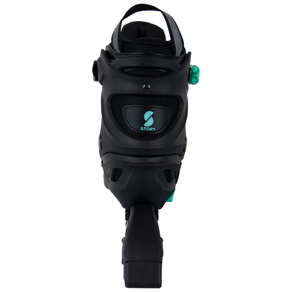 Story Midnight Nastavitelné inline brusle Black-Mint LED