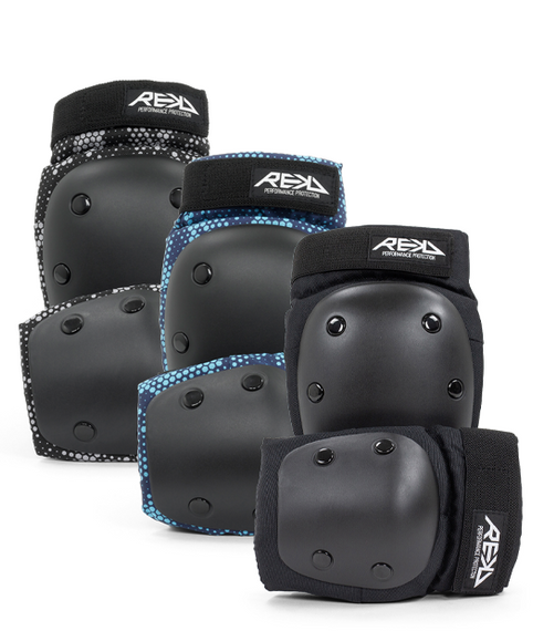 REKD YOUTH HEAVY DUTY DOUBLE PAD SET Chrániče modré M