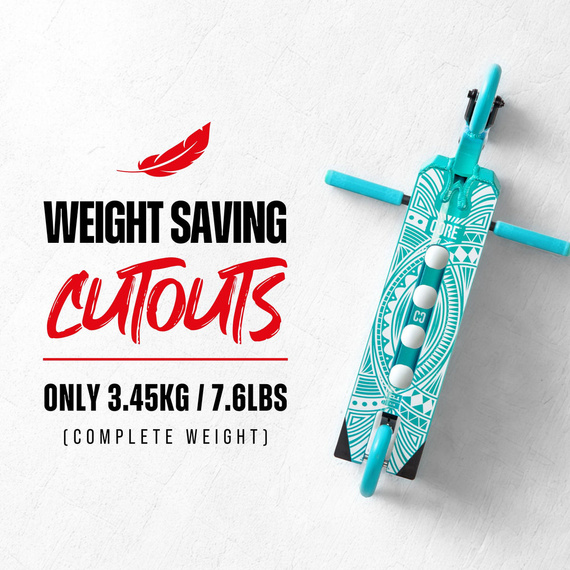 CORE CD1 Kompletní kaskadérská koloběžka červená/černá wys. 81 cm