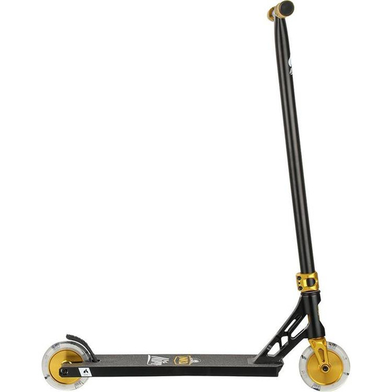 Hulajnoga Wyczynowa Aluminium Lekka Duża Wysoka 91 cm jakość Szeroki Podest i kierownica NKD Nitro Street Czarno Złota