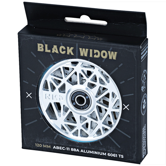 NKD Black Widow Blue/Silver 120 mm kolo koloběžky