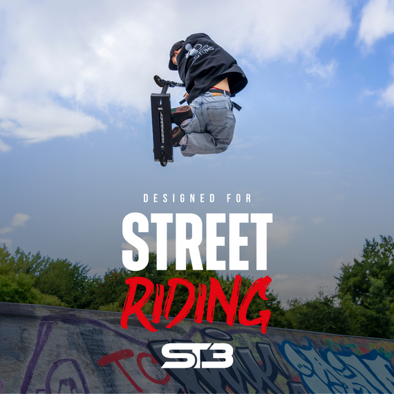 CORE CD1 Kompletní kaskadérská koloběžka červená/černá wys. 81 cm