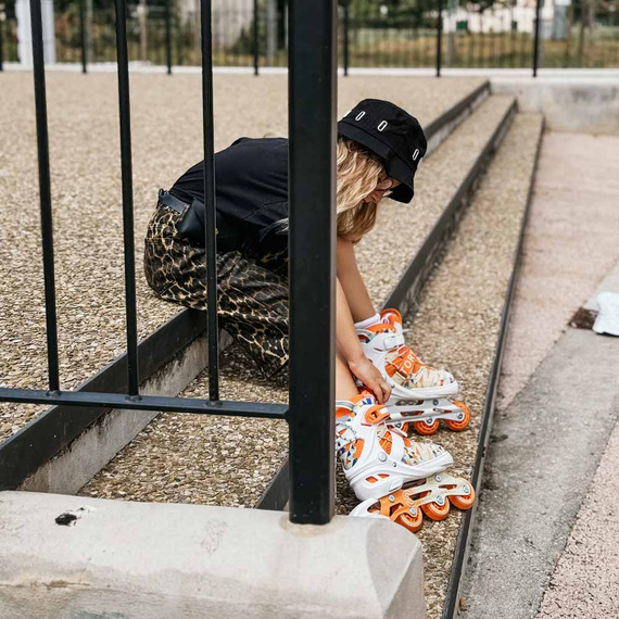 Story Spike Nastavitelné inline brusle modro-růžové