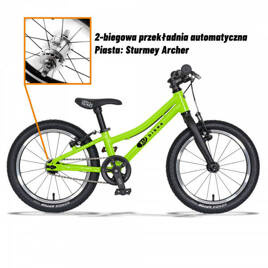 KUbikes 16s super lehké dětské kolo 2 rychlosti Zelená