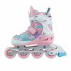 Rolki regulowane Story Spike Adjustable Inline Skates Różowo-Niebieski LED