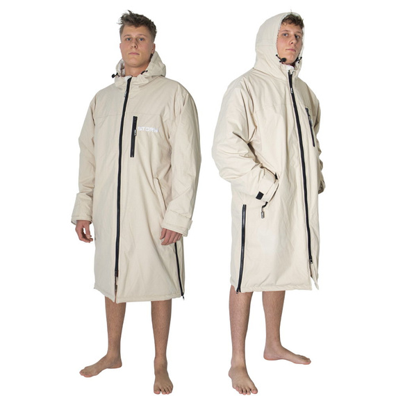 Poncho Ponczo Kurtka Story Change Robe Kremowy