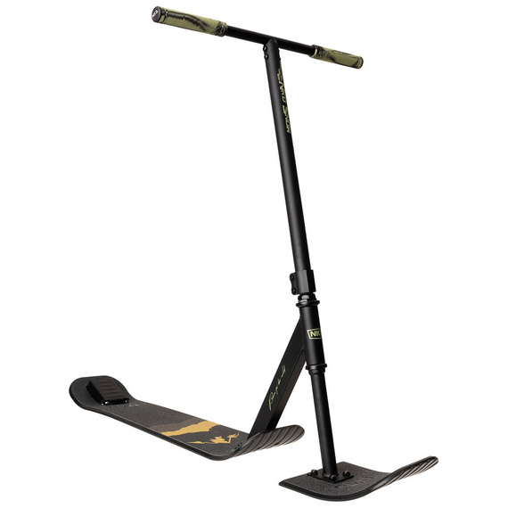 Hulajnoga Wyczynowa na śnieg NKD SNOW Stunt Scooter Czarno-Zielony wys. 91 cm