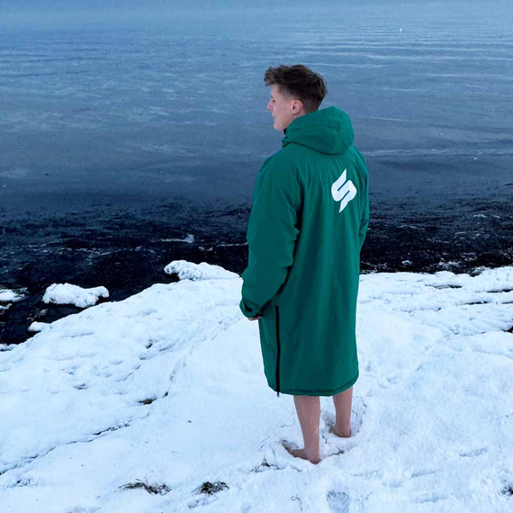 Poncho Ponczo Kurtka Story Change Robe Morska Zieleń