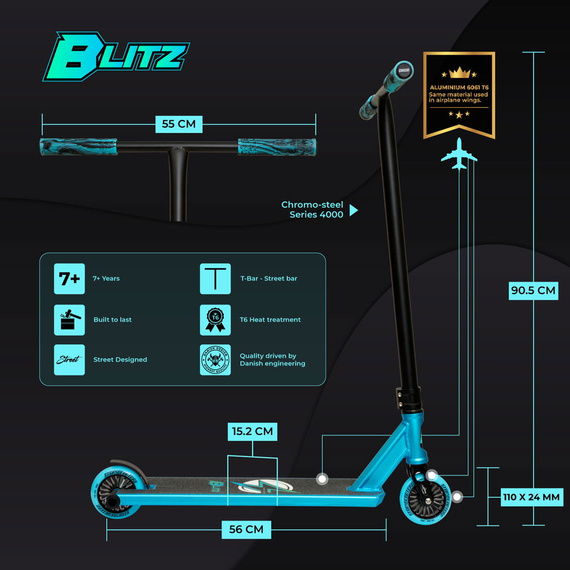 Story Blitz Stunt Scooter Mint 90,5 cm
