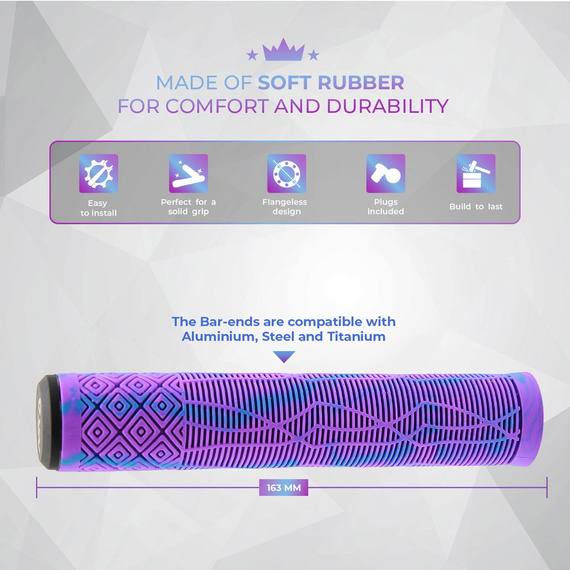 NKD GOAT Stunt Scooter Gripy Purple/Blue 163 mm