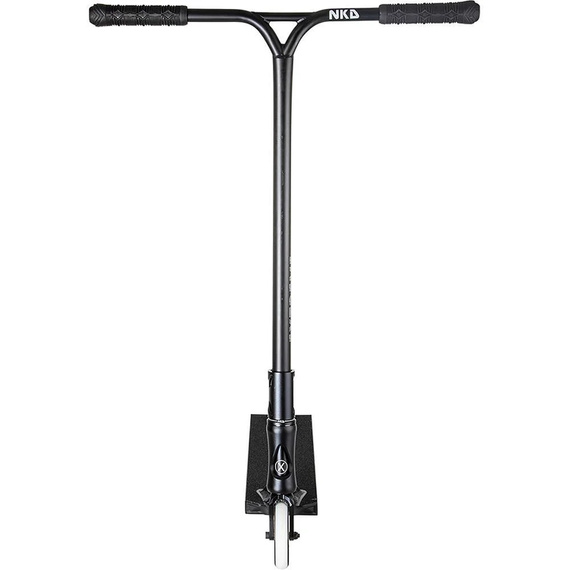 Výkonnostní koloběžka Velká hliníková lehká široká řídítka a platforma NKD Extreme Black wys. 91 cm
