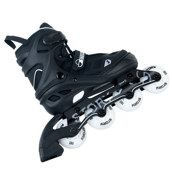 Story Fusion Nastavitelné inline brusle Black/White LED