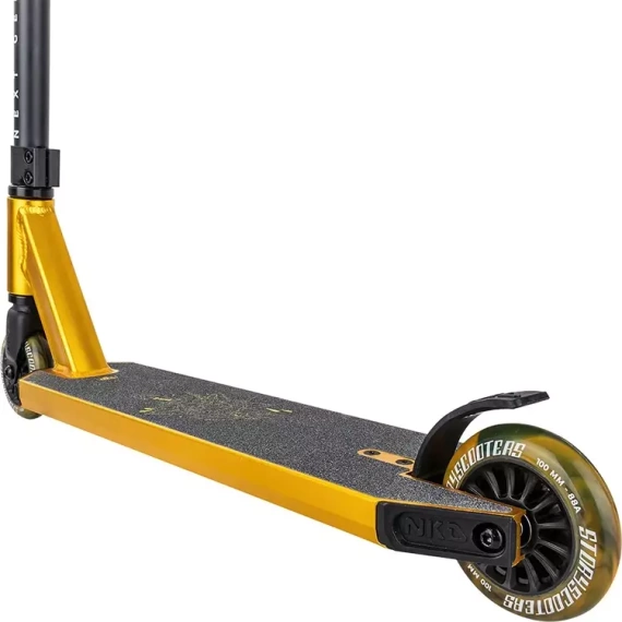 Hulajnoga Wyczynowa Aluminiowa Lekka dla młodych riderów NKD Next Generation Stunt Złoty wys. 79,4 cm
